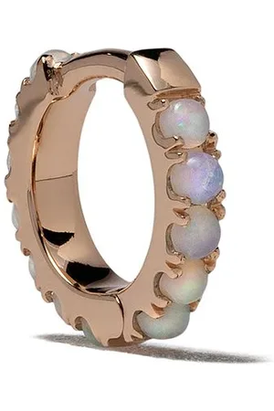 We by White Bird 18kt rose gold opal Ism??ne hoop single earring