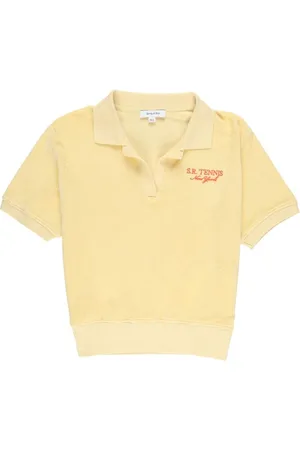 Sporty & Rich SR Tennis terry cloth-effect polo shirt