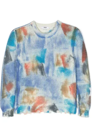 Msgm Abstract-print wool-blend jumper