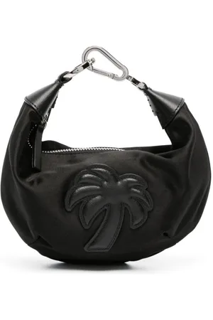 Palm Angels Palm-appliqu?? satin tote bag