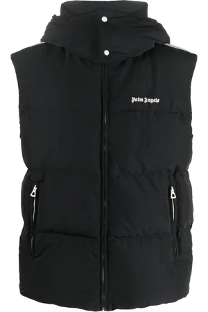 Palm Angels Logo-embroidered puffer gilet