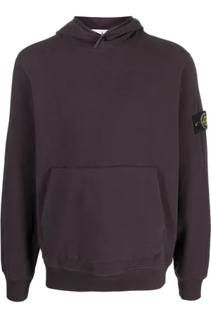 Stone Island Compass-patch cotton hoodie