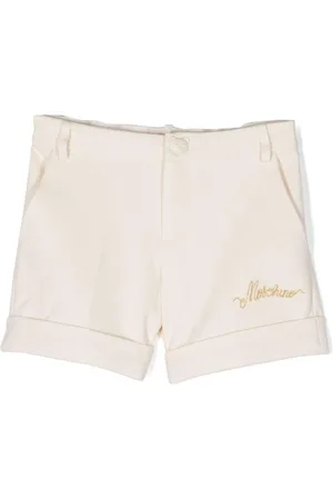 Moschino Logo-embroidered piqué shorts