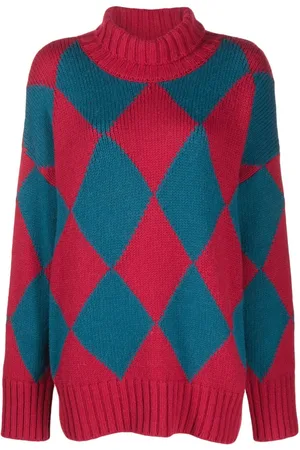 La DoubleJ Argyle intarsia-knit jumper
