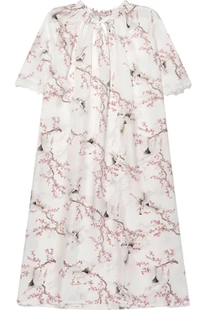 Amiki Antonia bird-print silk nightdress