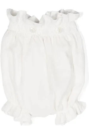 LA STUPENDERIA Ruffled silk-velvet bloomers