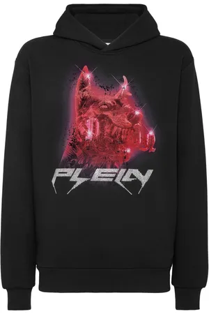Philipp Plein Logo-patch cotton hoodie