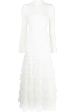 Twin-Set Ruffled-voile maxi dress