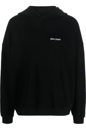 Palm Angels Logo-embroidered cotton hoodie