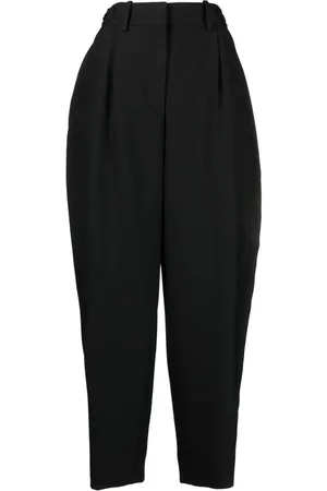 Stella McCartney Pleated wool wide-leg trousers