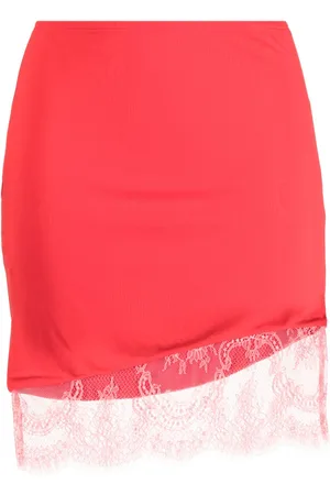 FLEUR DU MAL Floral-lace mini skirt