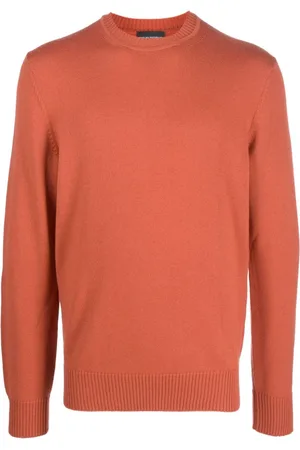 Emporio Armani Embroidered-logo virgin-wool jumper
