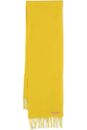 Burberry two-tone frayed scarf - Yellow