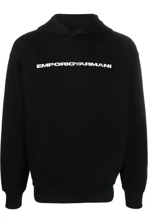 Emporio Armani Logo-print cotton hoodie