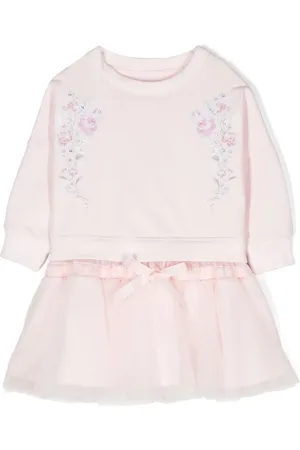 Lapin House Floral-embroidered tutu dress