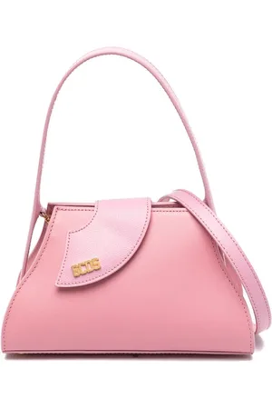 GCDS Small Comma logo-plaque leather tote bag