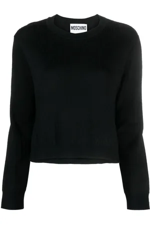 Moschino Monogram-jacquard virgin-wool jumper