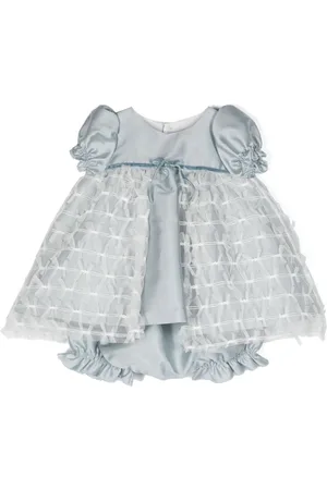 LA STUPENDERIA Ruffle-sleeve tie-belted dress