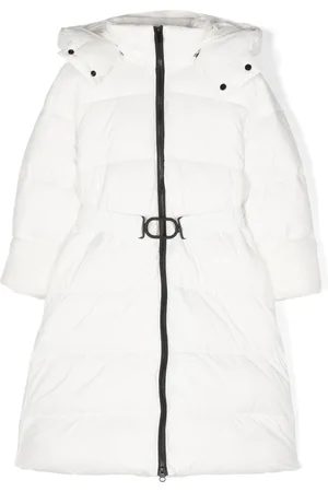 Twin-Set Belted hooded quilted coat