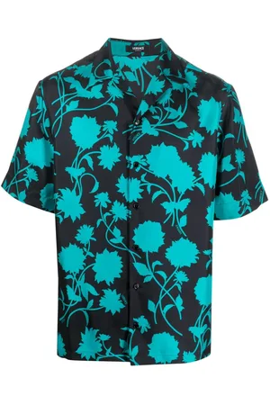 Prada PRADA hibiscus floral print bowling shirt