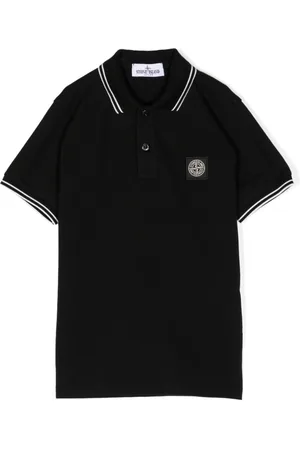 Stone Island Logo-patch piqué polo shirt