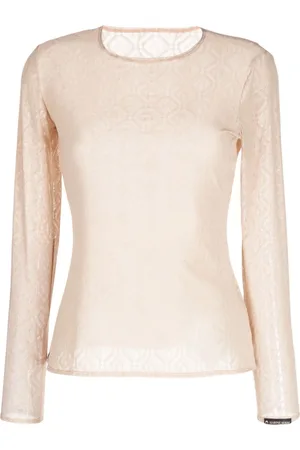 Marine Serre Monogram Flocked Mesh Top