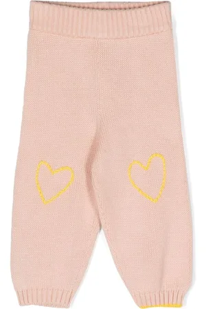 Gensami Heart-embroidered knitted trousers