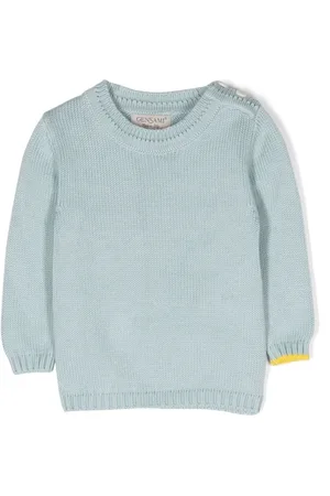 Gensami Contrasting-trim crew-neck jumper