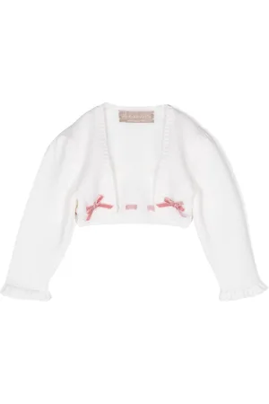 LA STUPENDERIA Bow-detail cropped knitted cardigan