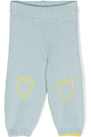 Gensami Heart-embroidered knitted trousers