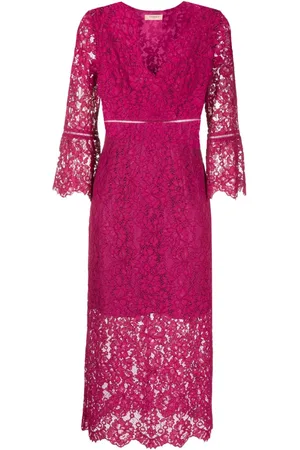 Twin-Set Macram??-lace midi dress