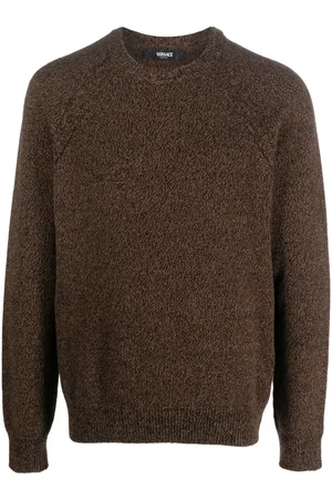 VERSACE Greca-trim cashmere jumper
