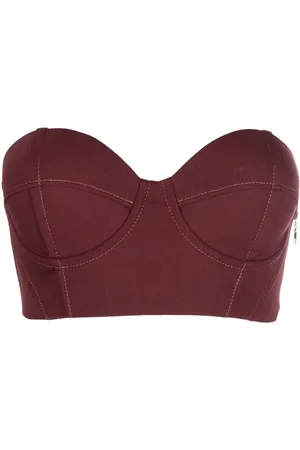 Patrizia Pepe Essential sweetheart-neck strapless top