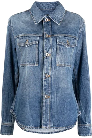 Paco rabanne Chainmail-detail denim jacket