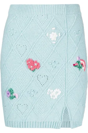 Twin-Set Treeblend yarn miniskirt