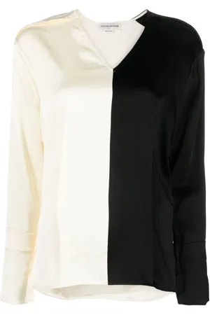 Victoria Beckham Colour-block V-neck blouse