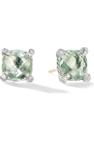 David Yurman Sterling silver Chatelaine diamond stud earrings (9mm)