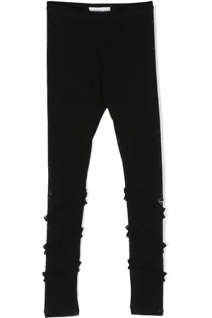 MONNALISA Lace-detail ruffled leggings
