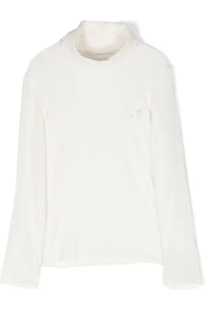 MONNALISA Logo-embellished roll-neck T-shirt