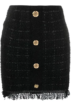 Pinko Girino basket-weave fringed miniskirt