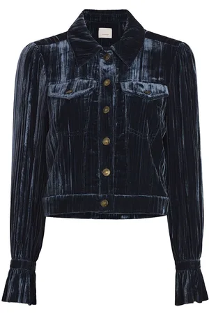 Cinq A Sept Dillon crushed-velvet jacket