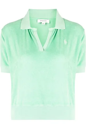 Sporty & Rich Logo-embroidered polo top
