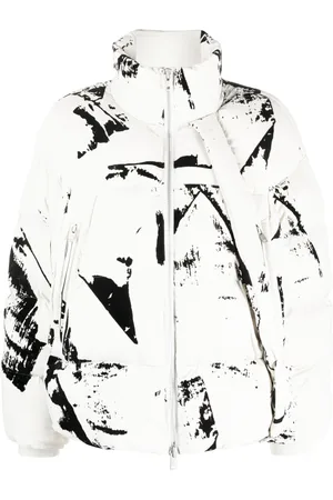 Y-3 Paint splatter-print puffer jacket
