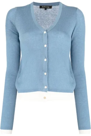 tout a coup V-neck ribbed-knit cardigan