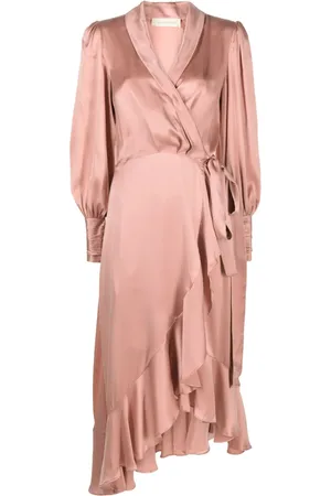 ZIMMERMANN Wrap silk midi dress