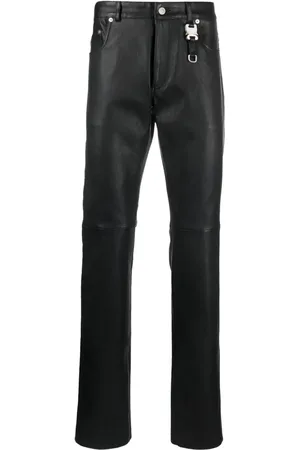 Men's Leather Trousers in cotton on sale