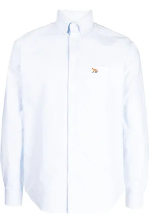 Maison Kitsuné Embroidered-fox cotton shirt