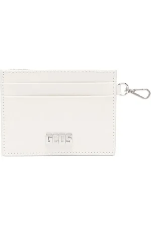 GCDS Comma logo-plaque leather cardholder