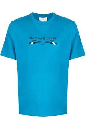 Maison Kitsuné Logo-embroidered cotton T-shirt