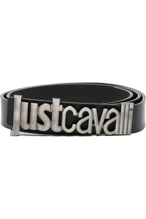 Roberto Cavalli Logo-lettering leather belt